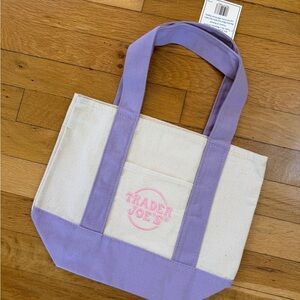 Pastel Purple Trader Joe’s Mini Canvas Tote Bag